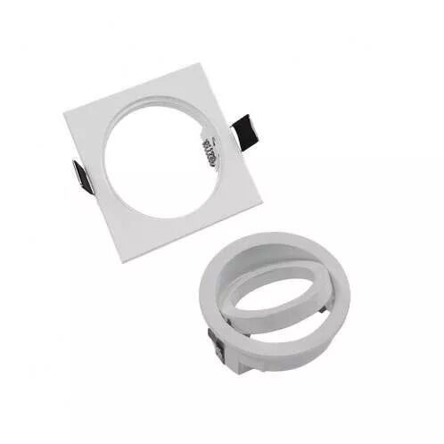MIIDEX - COLLERETTE CARRE DECLIPS SUPPORT DE SPOT 88 X 88MM BLC ORIENT (7714)