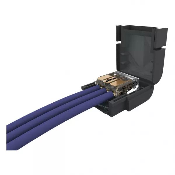 1 Mini boite de jonction 0,6kV, 32A IPX8, avec gel isolant et borne rapides, 1x3 (232070)