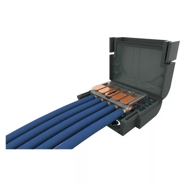 1 Mini boite de jonction 0,6kV, 32A IPX8, avec gel isolant et borne rapides, 1x5 (232072)
