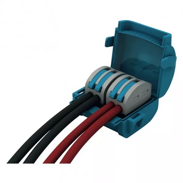 1 Mini boite de jonction 0,6kV, 32A IPX8, avec gel isolant et borne rapides, 2x2 (232052)