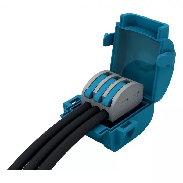 2 Mini boite de jonction 0,6kV, 32A IPX8, avec gel isolant et borne rapides, 1x3 (232050)