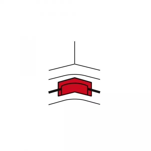 ACCESSOIRE POUR ANGLE INT�RIEUR POUR C�BLAGE VDI SUR GOULOTTES DLP