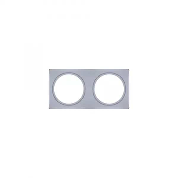 ACCESSOIRES SPOT LED : CADRE D\'HABILLAGE RECTANGULAIRE DUO 100 X 200 ARGENT�