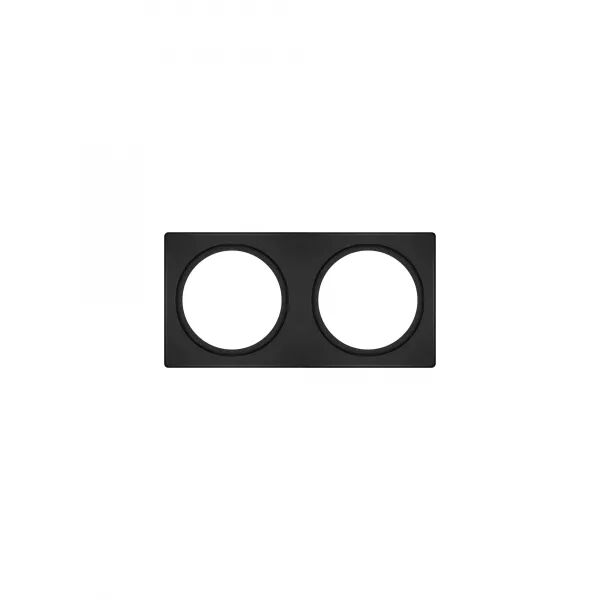 ACCESSOIRES SPOT LED : CADRE D\'HABILLAGE RECTANGULAIRE DUO 100 X 200 NOIR