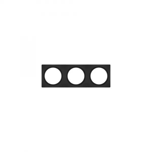 ACCESSOIRES SPOT LED : CADRE D\'HABILLAGE RECTANGULAIRE TRIO 100 X 300 NOIR