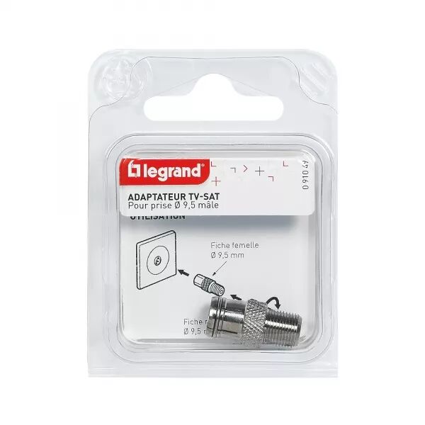 ADAPTATEUR T�L�VISION DE FICHE �9,52MM FEMELLE � TYPEF FEMELLE