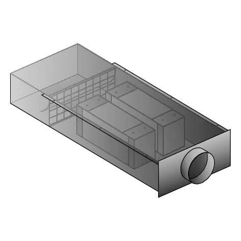 ALDES - Caisson acoustique SAT 250 m�/h - Longeur 1300 mm (11011011)