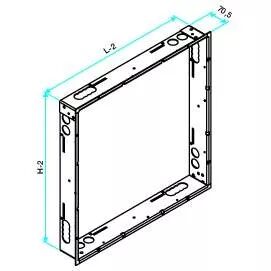 ALDES - Contre-cadre volet OPTONE-H + Grille - 400x650 (11044001)