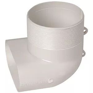 ALDES - Coude Minigaine blanc mixte vertical �quivalent D80 (40x100) (11023002)