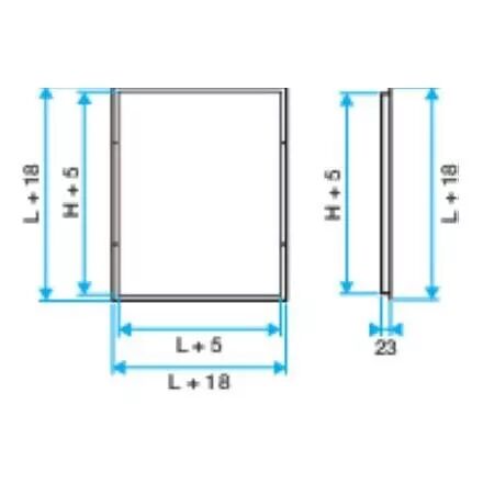 ALDES - Grille Gridlined� transfert L100 x H310 RAL9016 (35001132)