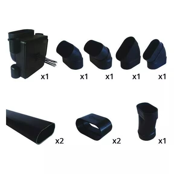 ALDES - Kit de conduits et accessoires 32X70mm pour passage vertical de cloison s�che (11071060)