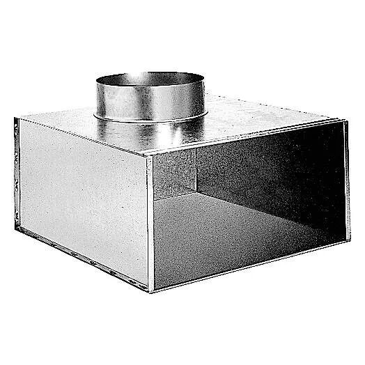 ALDES - Pl�num en acier pour grille avec 2 piquages sur le c�t� ME F3 800x300 D200 (11053685)
