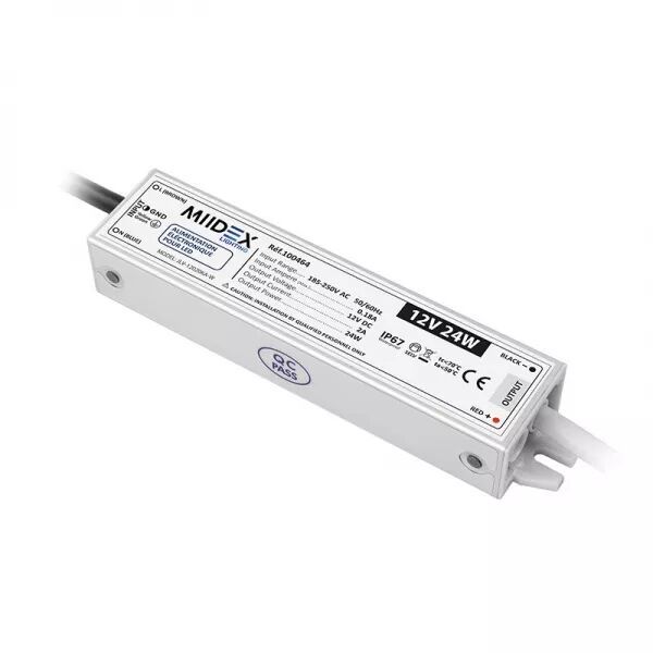 ALIM 12V DC LUMINEUX 24W IP67 5ANS