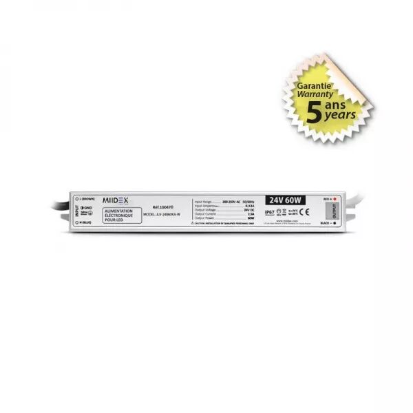 ALIM�24V DC LUMINEUX 60W IP67 (100470)