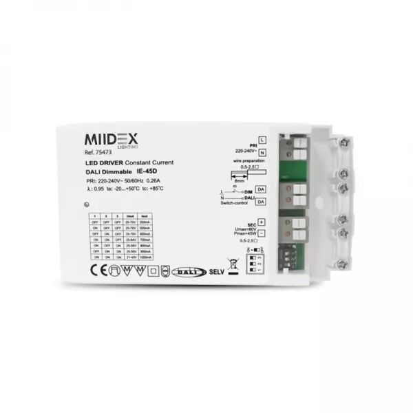 ALIM DALI PUSH 10-43W 21-70VDC 350-1050MA IP20 5ANS