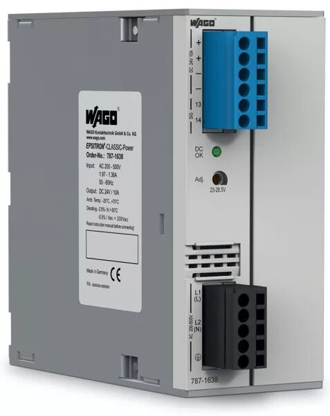 ALIMENTATION � D�COUPAGE CLASSIC 2 X 180..550 V AC / 24 V DC - 10 A - RELAIS DC