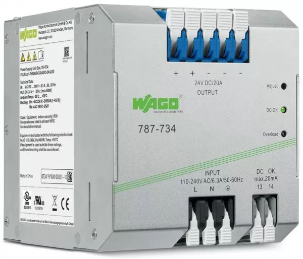 ALIMENTATION � D�COUPAGE ECO MONOPHAS�E 230 V AC / 24 V DC - 20 A - SORTIE DC OK