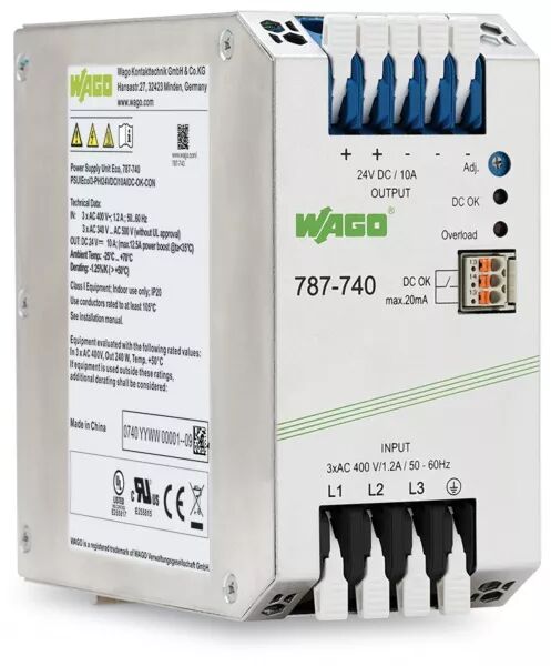 ALIMENTATION � D�COUPAGE ECO TRIPHAS�E 400 V AC / 24 V DC - 10 A - SORTIE DC OK
