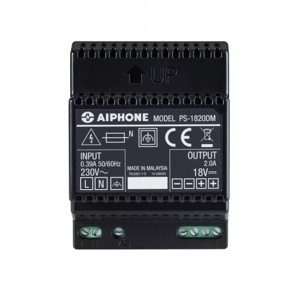 ALIMENTATION MODULAIRE 230 VAC / 18 VCC - 2 A, FIXATION RAIL DIN 4 MODULES