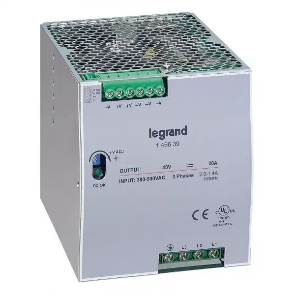 ALIMENTATION STABILIS�E � D�COUPAGE TRIPHAS�E 3X380 � 3X500V~/SORTIE 48V= - 960W