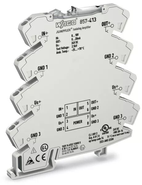 AMPLIFICATEUR ISOLATEUR � R�GLAGE FIXE 0-10 V / 0-20 MA