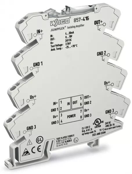 AMPLIFICATEUR ISOLATEUR � R�GLAGE FIXE 4-20 MA / 0-10 V