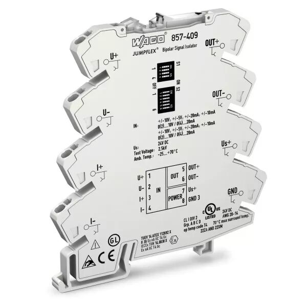 Amplificateur isolateur bipolaire configurable courant/tension857-409