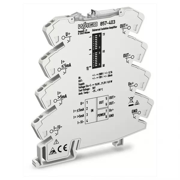 Amplificateur isolateur bipolaire configurable tension857-403