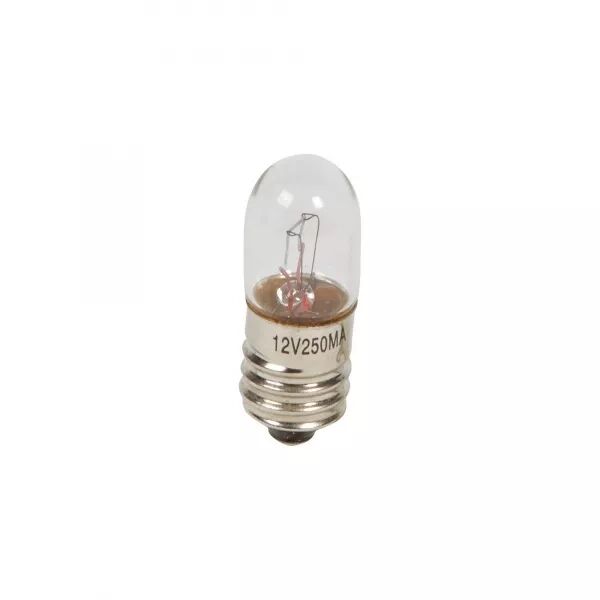AMPOULE CULOT E10 12V - 0,10A 1,2W POUR BLOC AUTONOME D\'�CLAIRAGE DE S�CURIT�