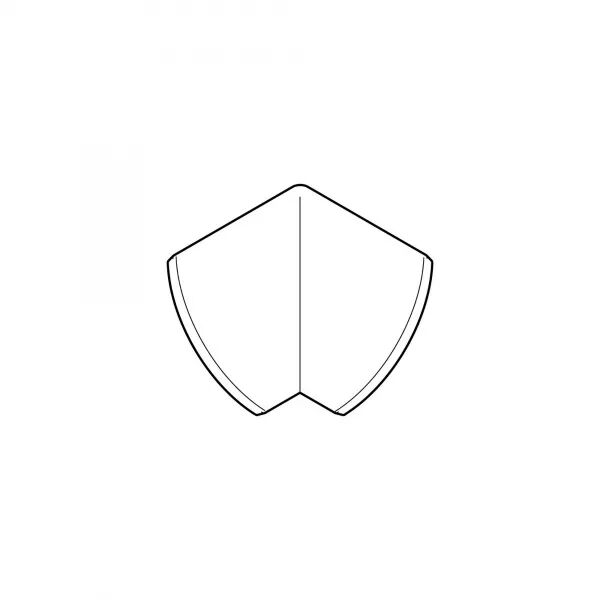 Angle ext�rieur pour corniche Keva 30mmx30mm - PVC Blanc Artic