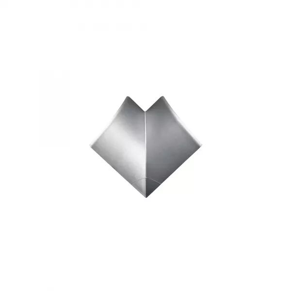 Angle int�rieur et angle plat pour corniche Logix 80x80mm-PVC couleur Aluminium