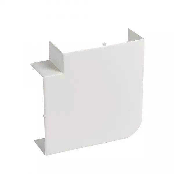 Angle plat - Pour goulotte Logix 45 130x50mm - Blanc antimicrobien