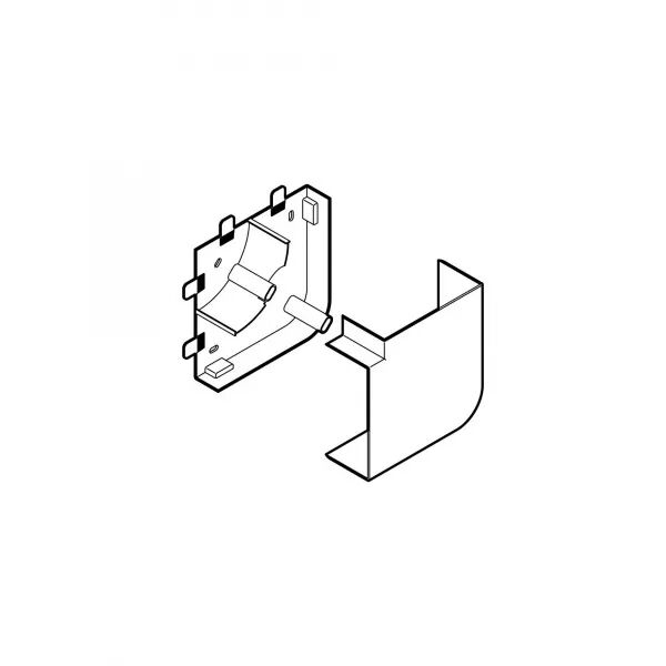 Angle plat - Pour goulotte Logix et Logix ZH 85x50mm - Noir