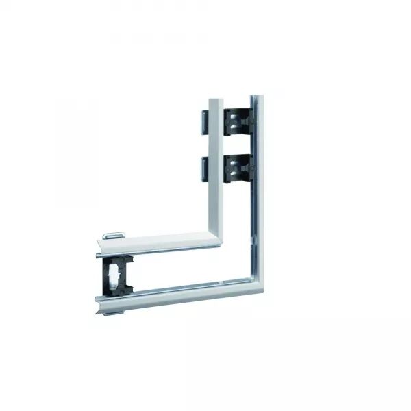 ANGLE PLAT POUR BKIS �PAIS 12,5MM SIMPLE HAUTEUR ACIER RAL 9016 PURE