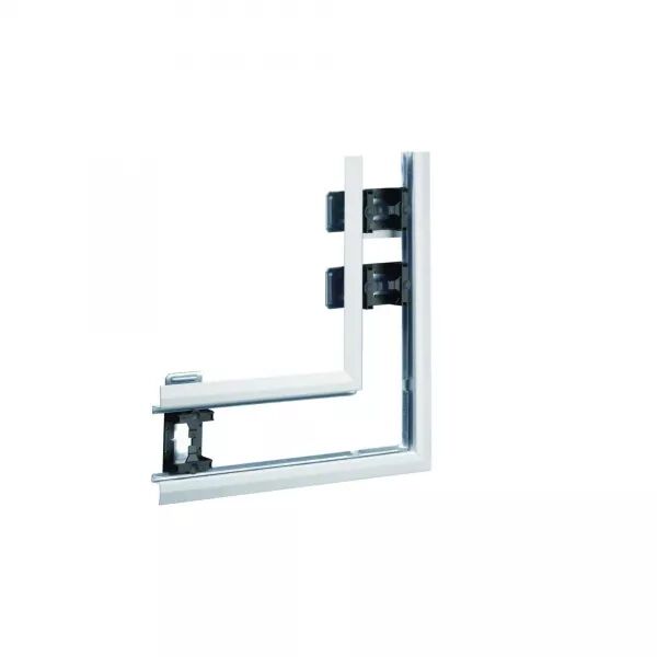 ANGLE PLAT POUR BKIS �PAIS 25MM SIMPLE HAUTEUR ACIER RAL 9016 PURE