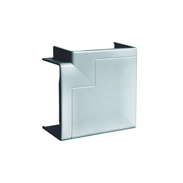ANGLE PLAT POUR GOULOTTE D\'INSTALLATION GBA 50X85MM, PVC COULEUR ALU