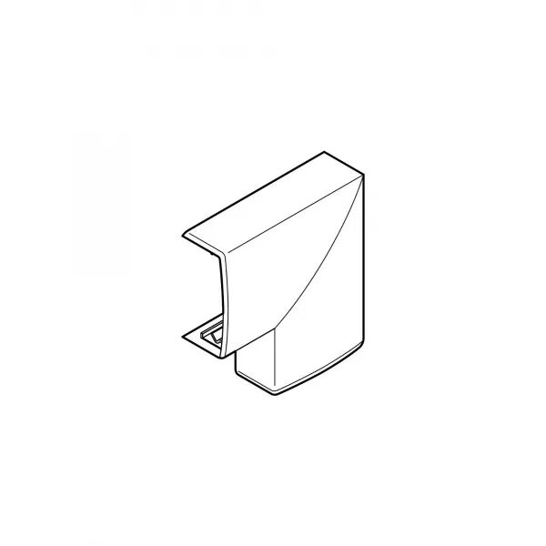 Angle plat pour moulure Keva 50mmx15mm - PVC Blanc Artic
