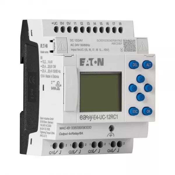 APPAREIL DE BASE 12/24 VDC,24 VAC, AFFICHEUR, 8E TOR DONT 4 ANA, 4S RELAIS
