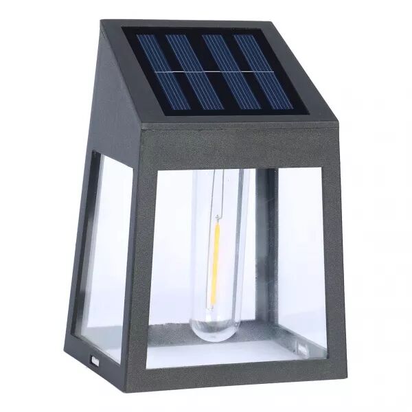 Applique LED � recharge solaire, effet Filament. Noir