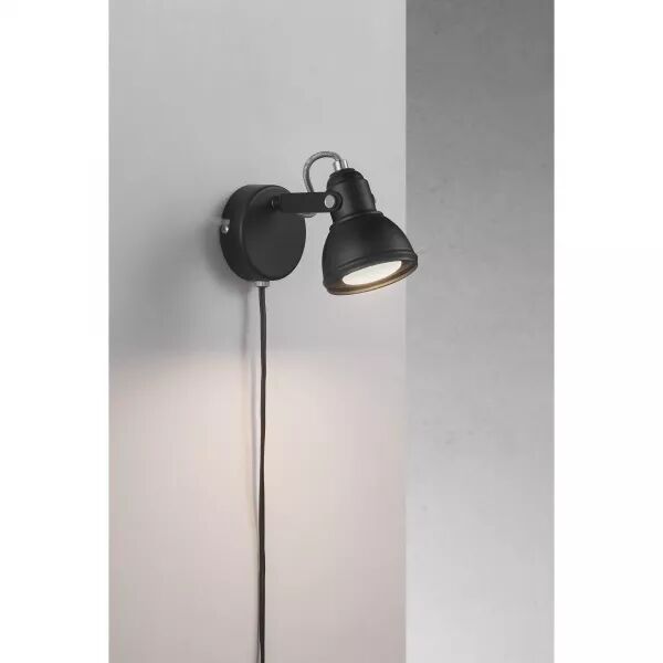APPLIQUE MURALE - ASLAK - M�TAL - NOIR -  GU10