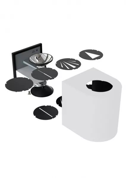 APPLIQUE MURALE - CANTO 2 - ACIER INOXYDABLE - INOX - LED MODULE INCL.