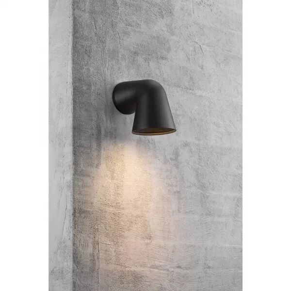 APPLIQUE MURALE - FRONT - ALUMINIUM - NOIR -  GU10