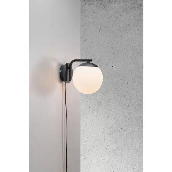 APPLIQUE MURALE - GRANT - VERRE - NOIR -  E14