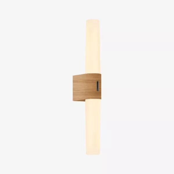 APPLIQUE MURALE - HELVA -  PLASTIQUE - FEUILLE DE BOIS - LED MODULE INCL.