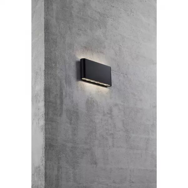 APPLIQUE MURALE - KINVER - ALUMINIUM - NOIR - LED MODULE INCL.