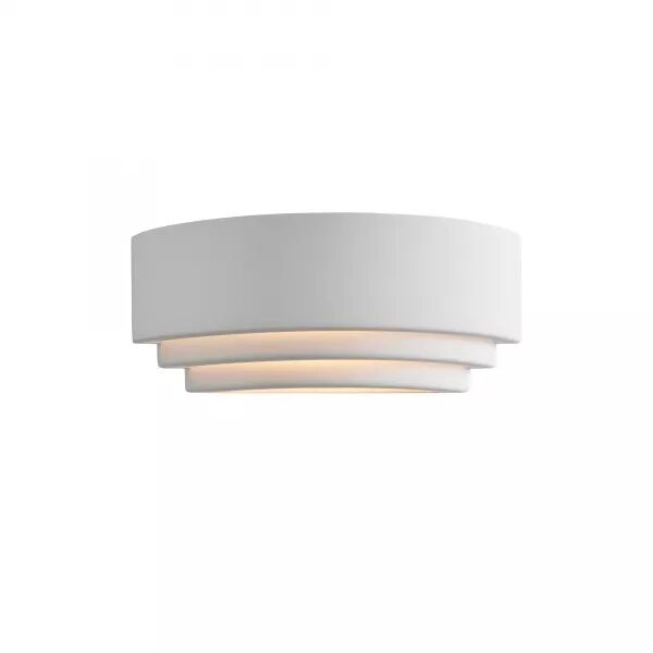APPLIQUE MURALE - LANCIO OBLONG - PL�TRE - BLANC -  E14