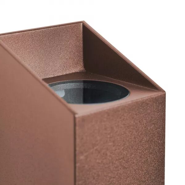 APPLIQUE MURALE - NICO 22 CARR� - ALUMINIUM - COULEUR ROUILLE -  GU10