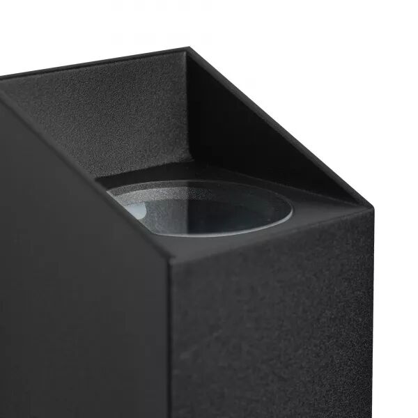 APPLIQUE MURALE - NICO 22 CARR� - ALUMINIUM - NOIR -  GU10