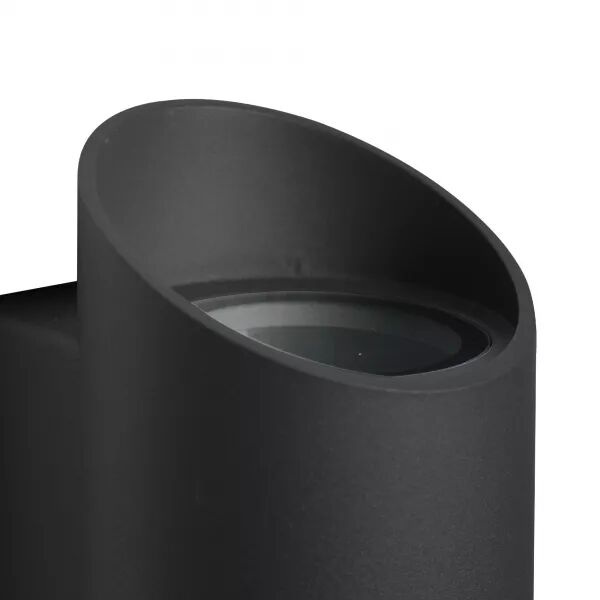APPLIQUE MURALE - NICO 22 ROND - ALUMINIUM - NOIR -  GU10