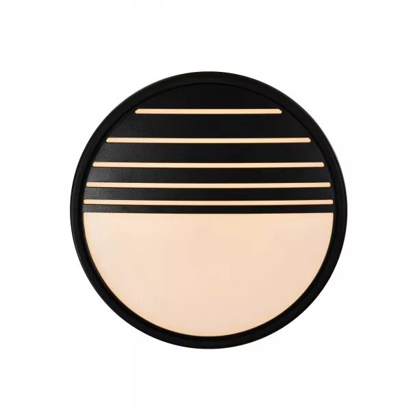 APPLIQUE MURALE - OLIVER ROND -  PLASTIQUE - NOIR - LED MODULE INCL.